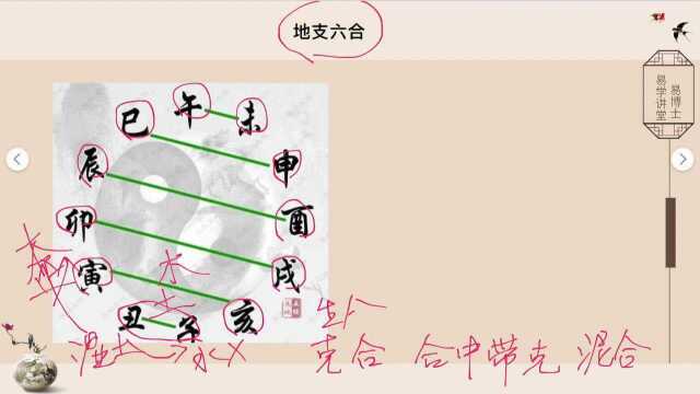 八字命理学基础教程,地支六合