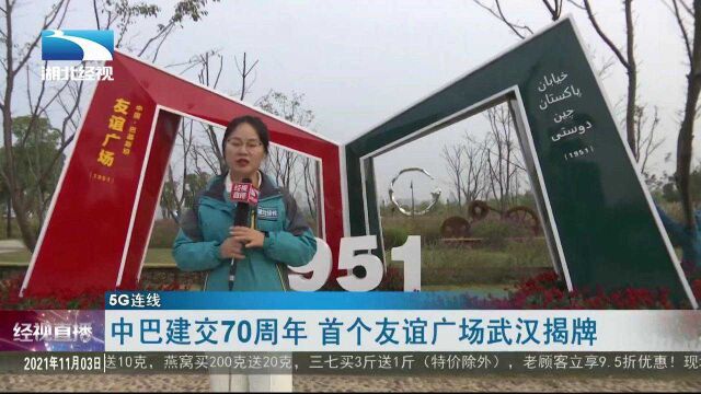 【5G连线】中巴建交70周年 首个友谊广场武汉揭牌