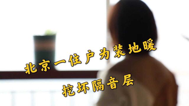 民生现场|为装地暖“深”挖地板挖坏隔音层,楼下邻居怎么办?