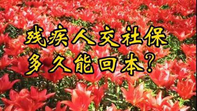 残疾人交社保多久能回本?