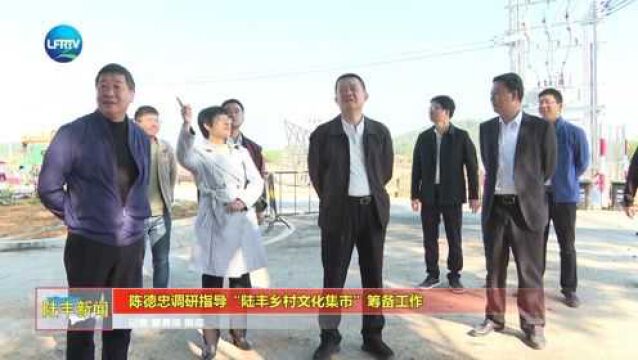 陈德忠调研指导“陆丰乡村文化集市”筹备工作