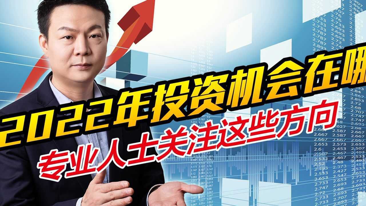 2022年投资机会在哪?专业人士关注这些方向,投资者速看