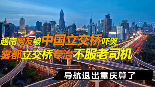 越南网友被中国立交桥吓哭,网友呼吁:导航退出重庆算了