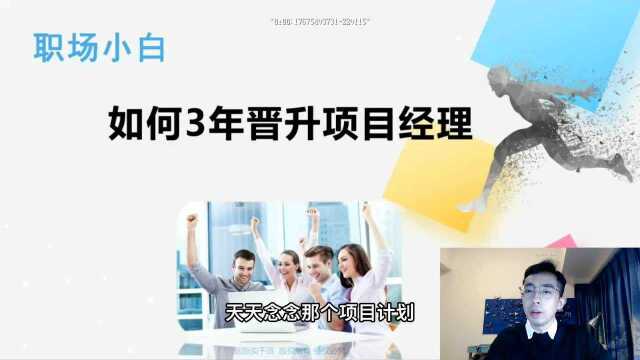 职场小白如何3年晋升项目经理(上)