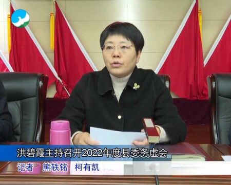 武宁县委书记洪碧霞主持召开2022年度县委务虚会