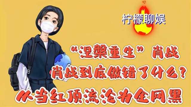 “涅槃重生”肖战,从当红顶流沦为全网黑,肖战到底做错了什么?