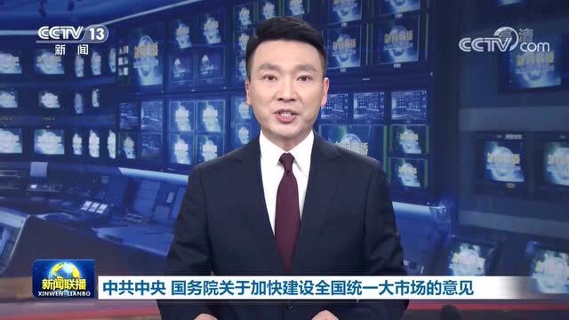 中共中央 国务院关于加快建设全国统一大市场的意见