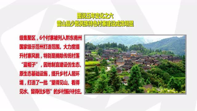 图说五年变化之六 雷山县少数民族特色村寨建设成效明显