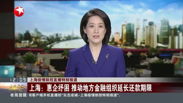 上海:惠企纾困 推动地方金融组织延长还款期限