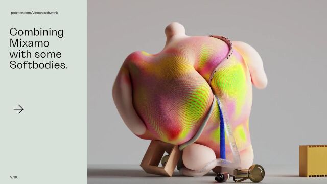 利用Mixamo和C4D制作柔体动画部分