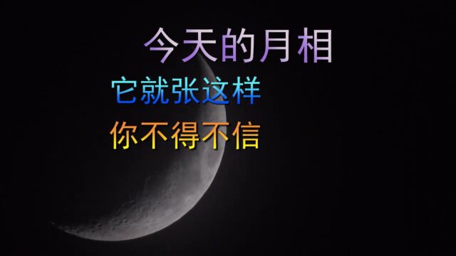 今天的月相,它就长这样,你不得不信