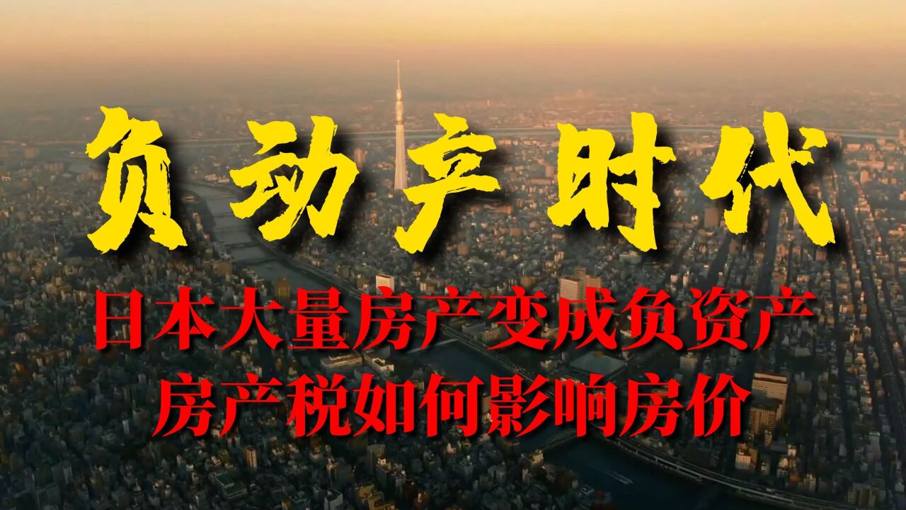 《负动产时代》:日本大量房产成为负资产,房产税是如何影响房价的【锦灰视读94】