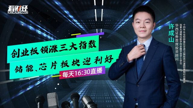 华西证券投顾许成山:创业板领涨三大指数,储能、芯片板块迎利好