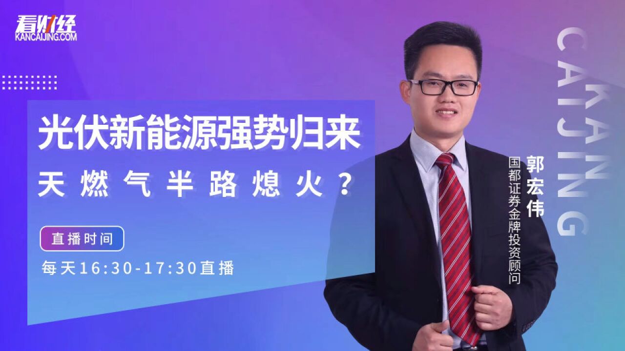 国都证券首席投顾郭宏伟:光伏新能源强势归来,天燃气半路熄火?