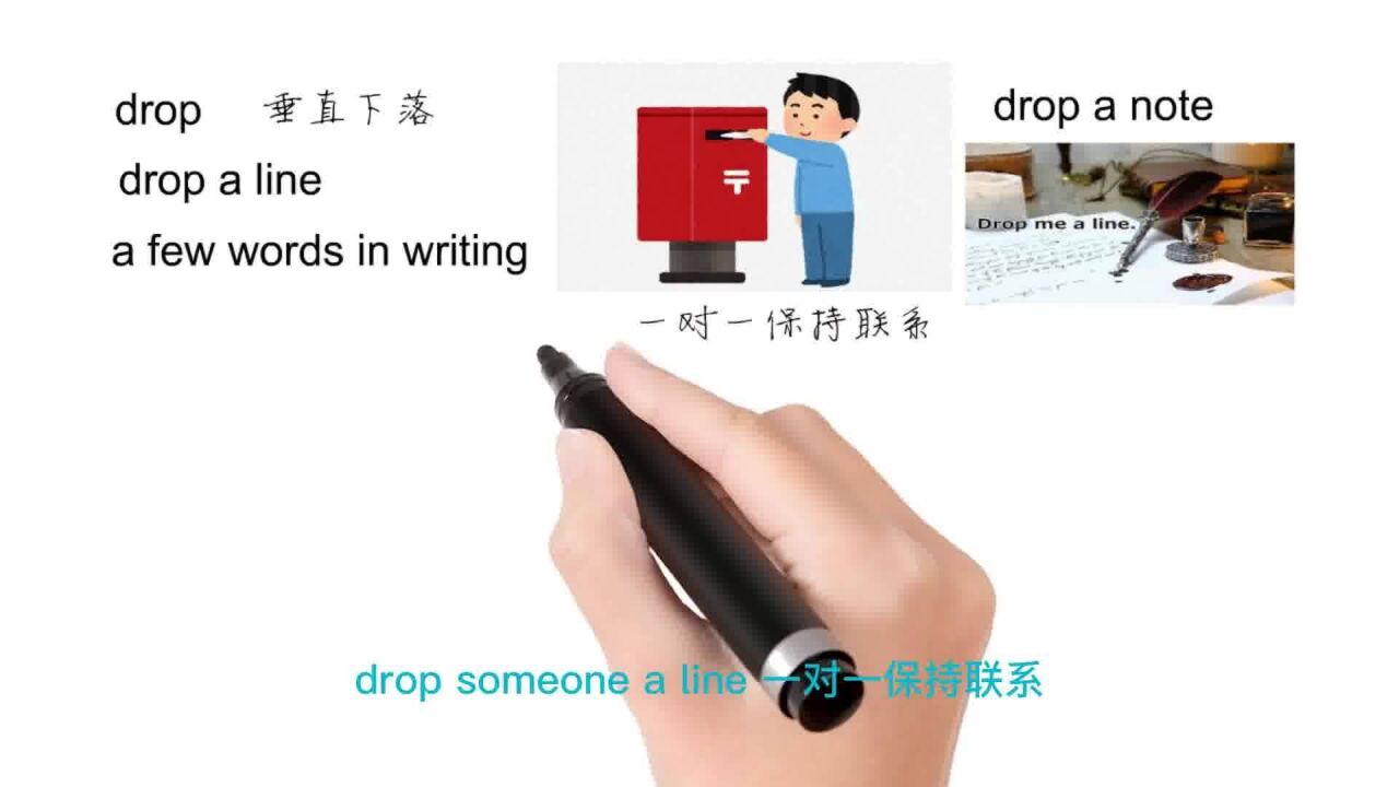 英语思维解密,为什么drop me a line表示写信,轻松学英语