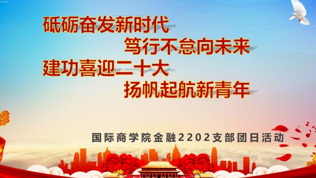 华南师范大学国际商学院金融2202支部主题团日活动