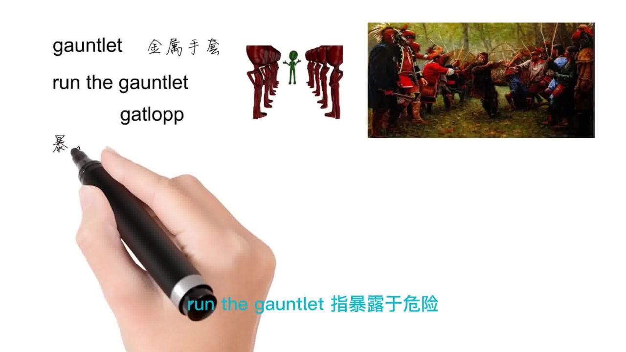 英语思维解密,为什么run the gauntlet表示受到多人批判指责或攻击,轻松学英语