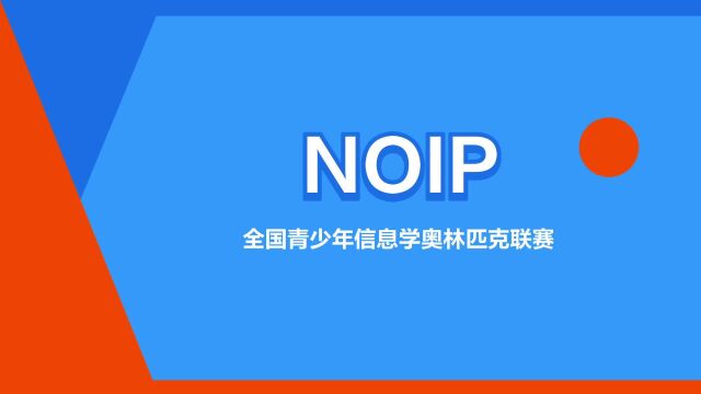 “NOIP”是什么意思?