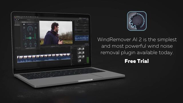 FCPX插件自动智能消除视频风噪声音频降噪插件 支持M1 WindRemover AI 2