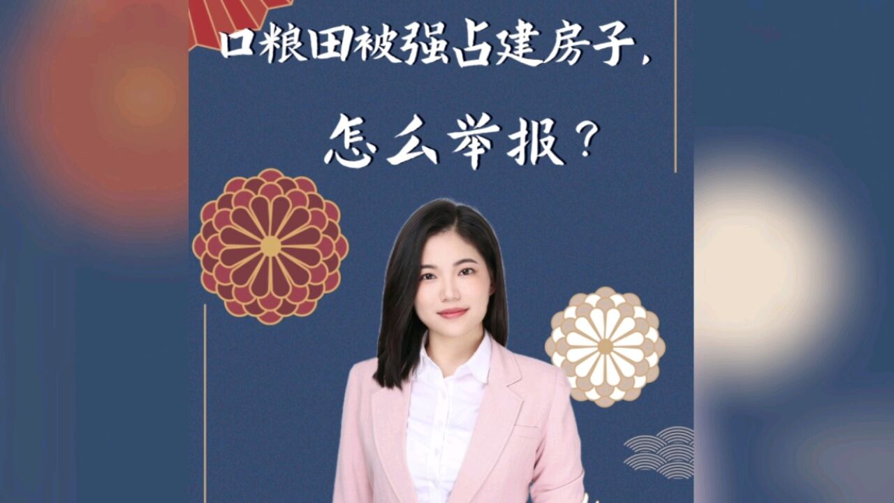 口粮田被强占建房子,怎么举报?