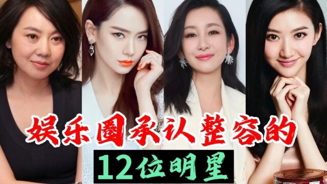 娱乐圈承认整容的12位明星,看看谁做得最自然!