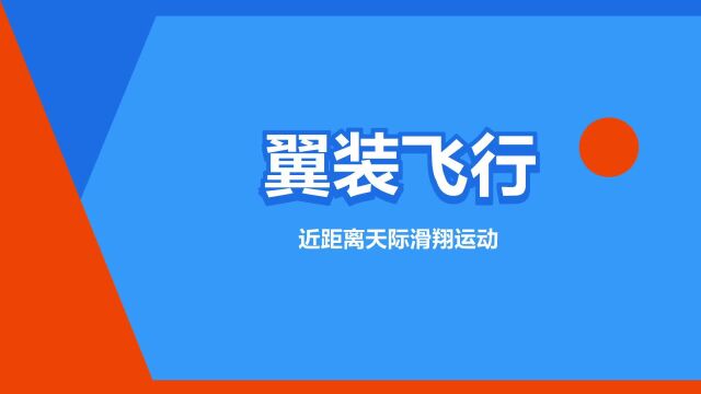 “翼装飞行”是什么意思?