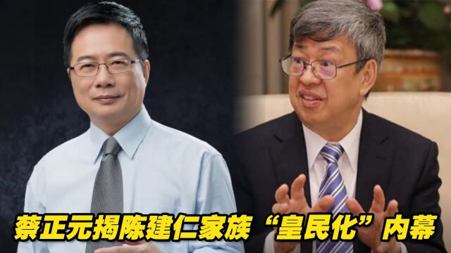 陈建仁其实叫“大波健仁”?蔡正元揭其家族“皇民化”内幕