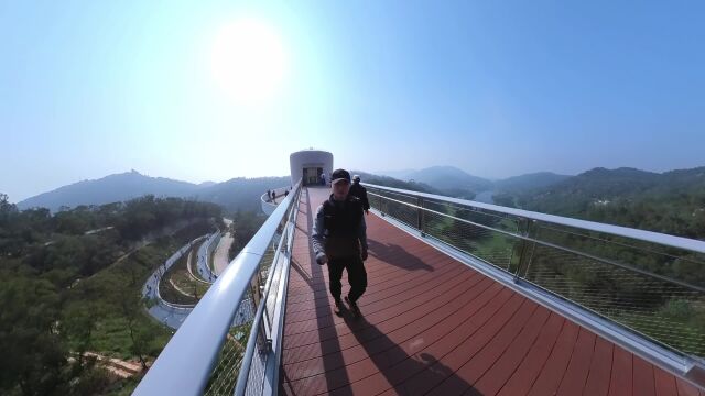 东坪山水库上的山海步道万石沧海Insta360全景一英寸