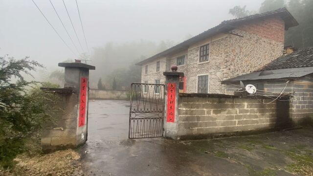 青砖房 农家大院 靠山竹林 风景秀丽