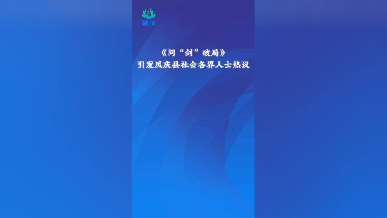 问“剑”破局引发凤庆县社会各界人士热议