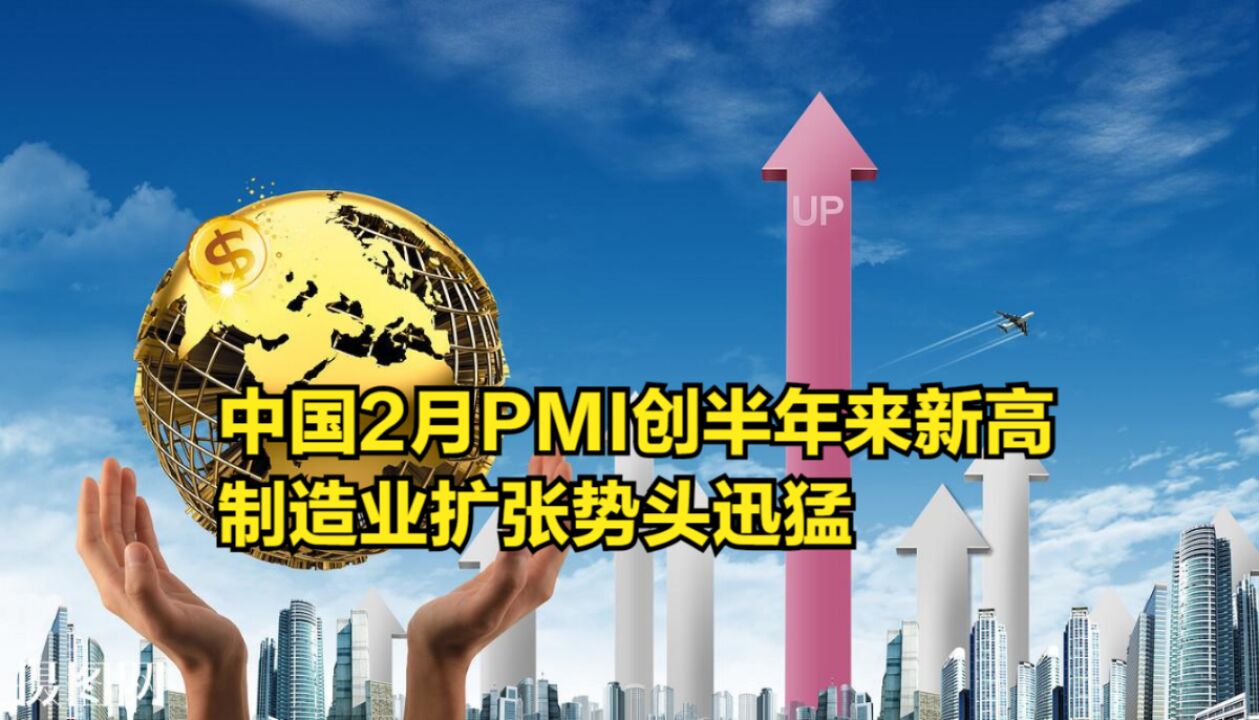 经济开始复苏!中国2月PMI创半年来新高,制造业扩张势头迅猛