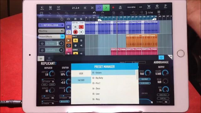 REPLICANT 2 by Audio Damage Demo and Tutorial and More for the iPad