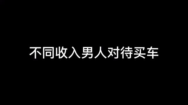 不同收入男人对待买车