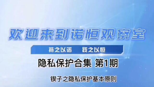 【隐私保护合集】第1期 锲子之隐私保护基本原则(上)