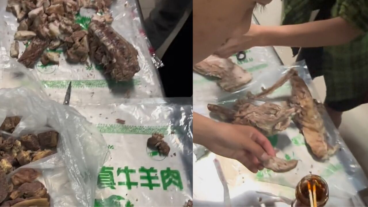 爸妈每月炖15斤牛羊肉寄学校,宿舍全员狼吞虎咽大口吃肉:太香了