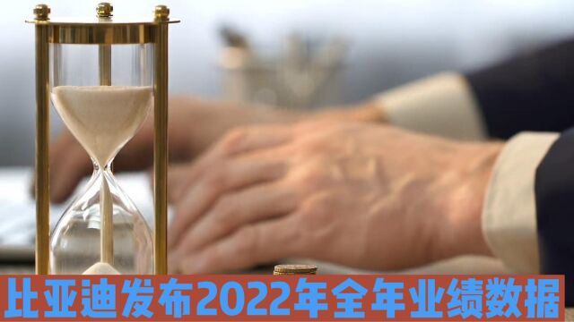 比亚迪发布2022年全年业绩数据