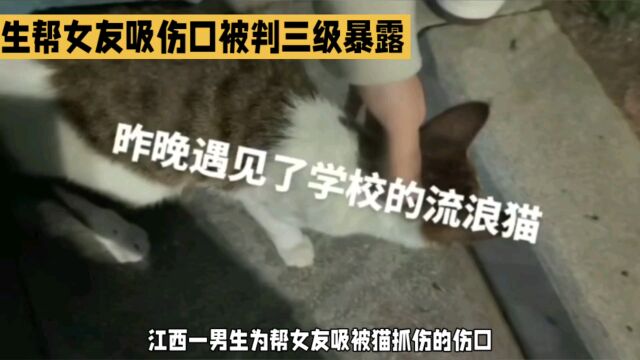 男生用嘴帮女友吸被猫抓伤伤口确诊三级暴露