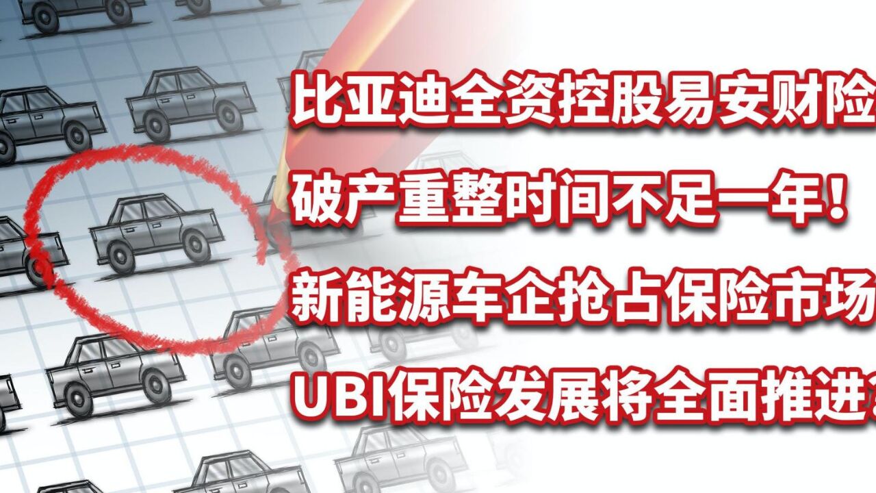 易安财险破产重整推进,比亚迪全资控股,新能源车企抢占保险市场