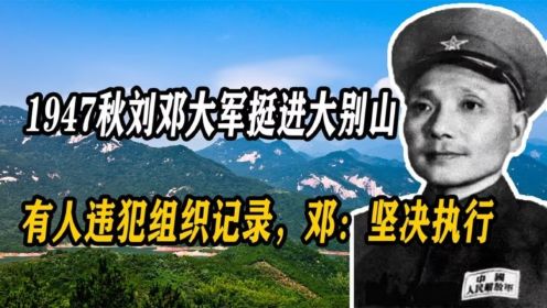 1947年秋，刘邓大军挺进大别山，有人违犯组织纪律，邓：坚决执行（2）