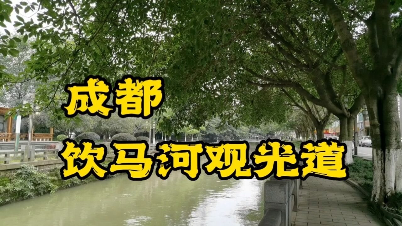 成都市新都饮马河旅游观光道,在桂湖森林公园旁边,漂亮还免费