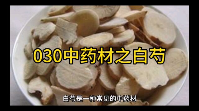 030中药材知识分享之白芍