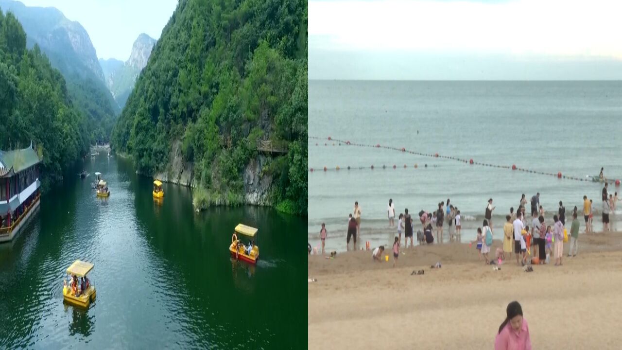 亭间纳凉湖畔戏水!“避暑经济”快速升温 吸引众多游客休闲游玩