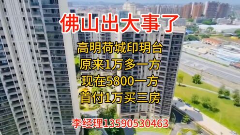 高明荷城印玥台，原来1万多一方，现在5800一方，首付1万买三房！#佛山房产