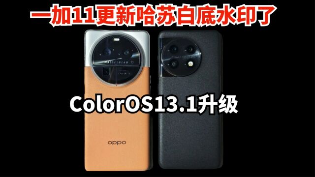 升级到ColorOS13.1系统之后,一加11也有哈苏白底水印了