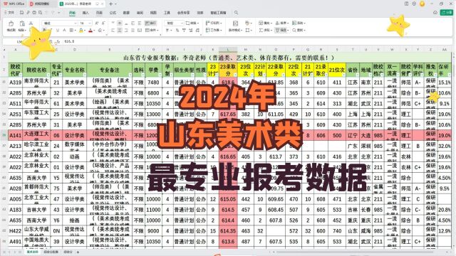 2024年山东美术类专业报考数据,包括哪些内容和服务?如何获取?