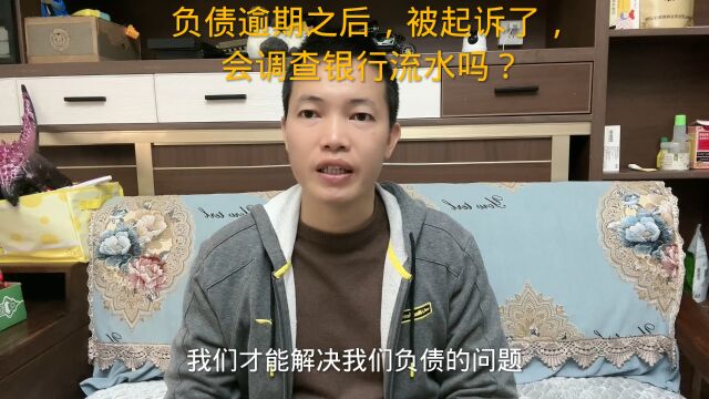 负债逾期之后,被起诉了,会调查银行流水吗?