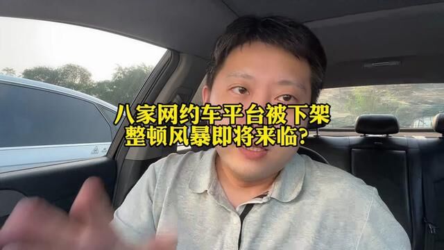 八家网约车平台被下架,整顿风暴从司机合规扩大到平台了? #滴滴车主 #网约车平台 #八家平台被下架