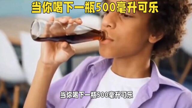 当你喝下一瓶500毫升的可乐