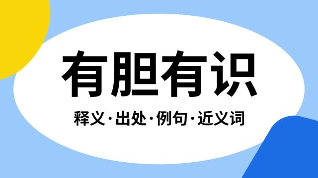 “有胆有识”是什么意思?