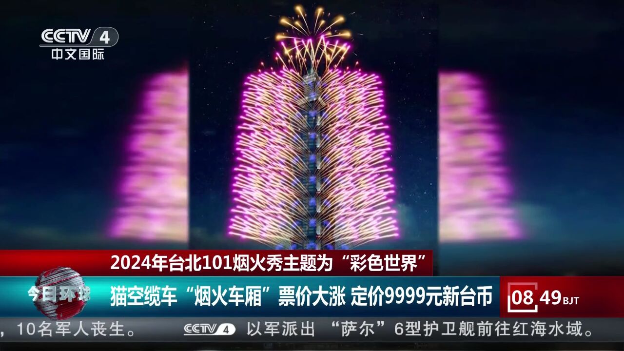 2024年台北101烟火秀主题为“彩色世界”